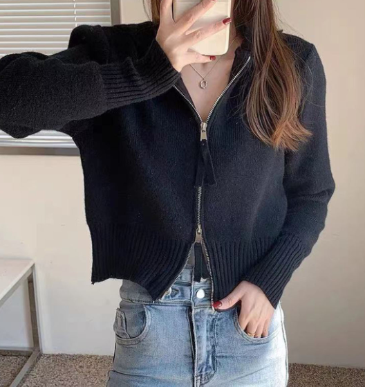 ウール混フードジップカーディガン | 詳細画像12