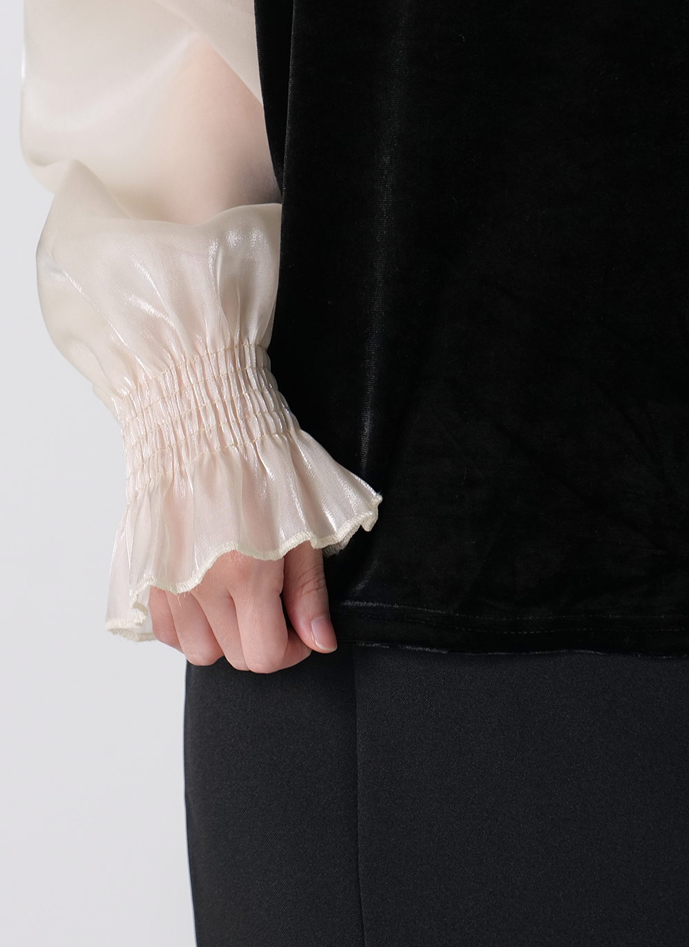 ベロアシアースリーブブラウス | DHOLIC | 詳細画像6