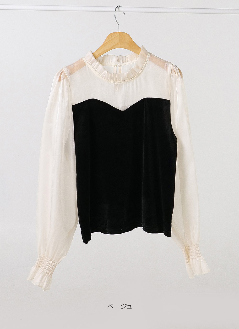 ベロアシアースリーブブラウス | DHOLIC | 詳細画像9