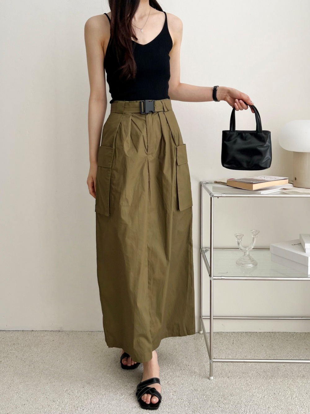 ベルト付カーゴマキシスカート | 詳細画像8