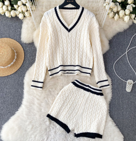 配色ケーブルニット&ショートパンツSET | 詳細画像15