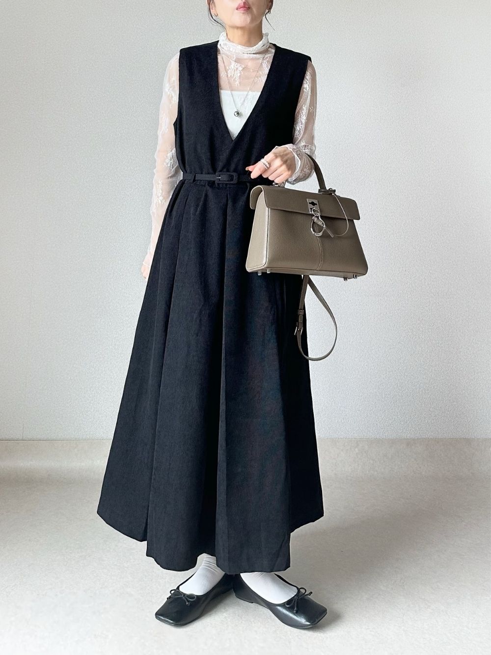 ベルト付き♪細コーデュロイワンピース | 詳細画像2