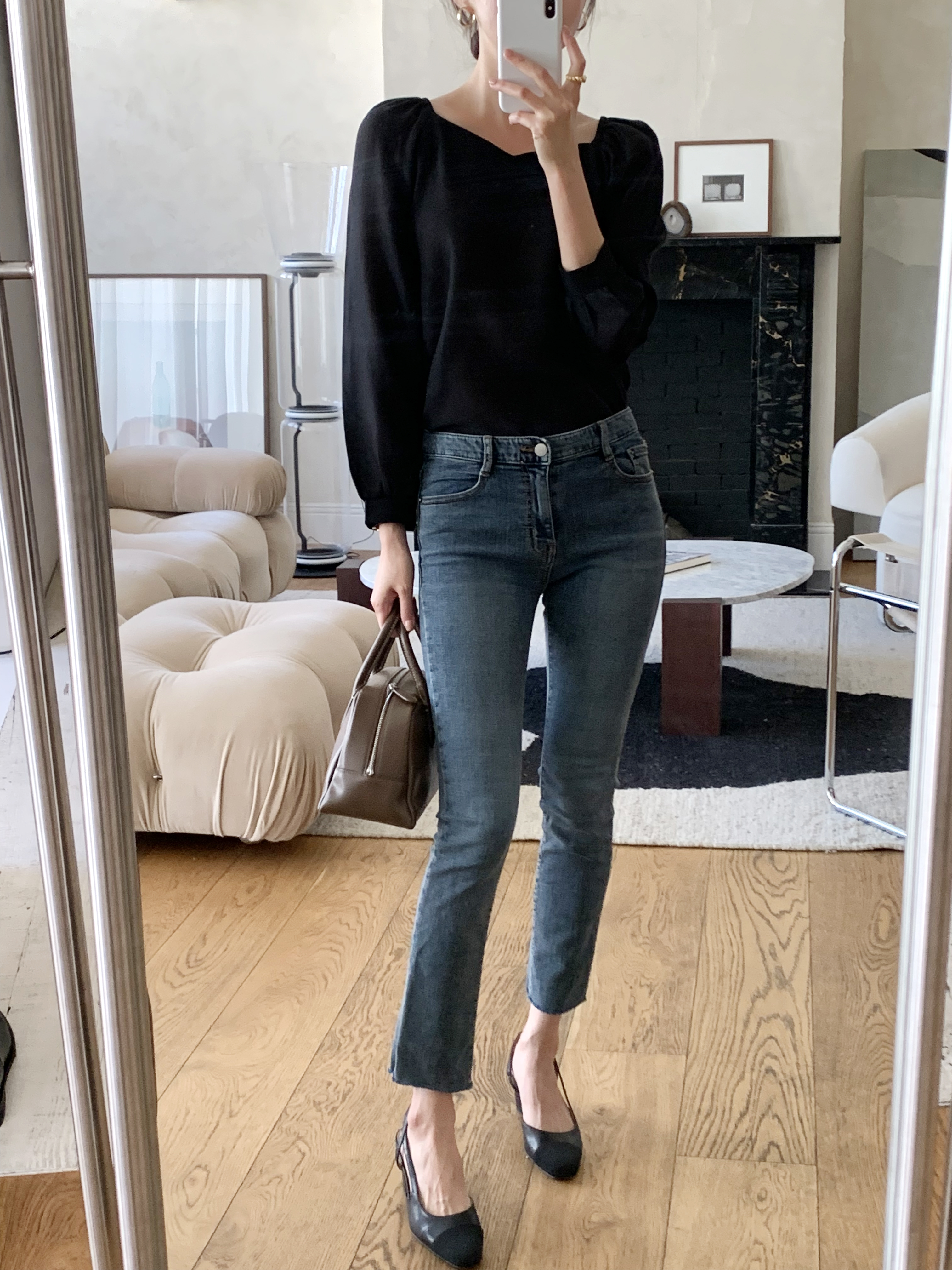 テンセル混ハートネックシルキーブラウス | 詳細画像12