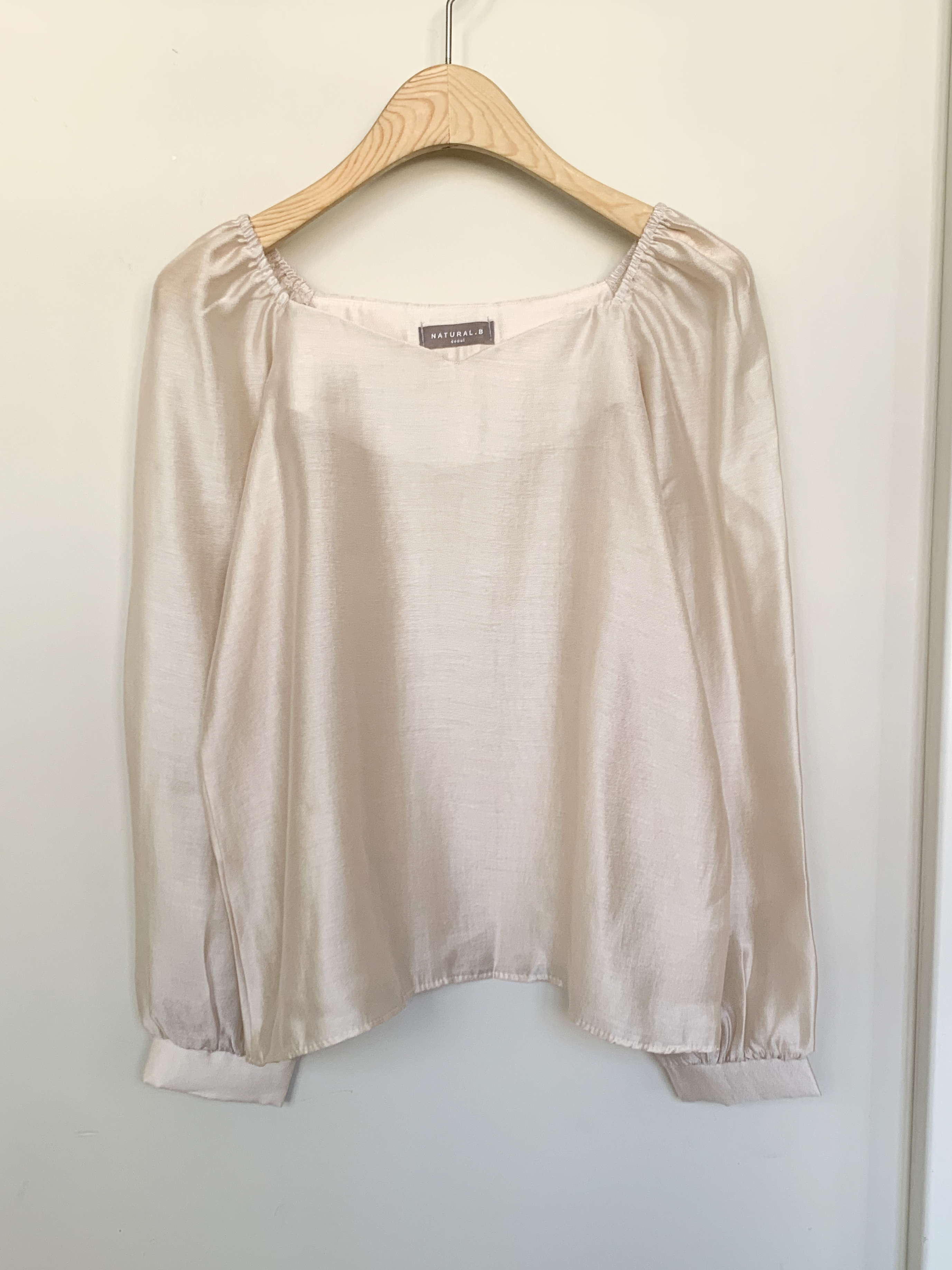 テンセル混ハートネックシルキーブラウス | 詳細画像24