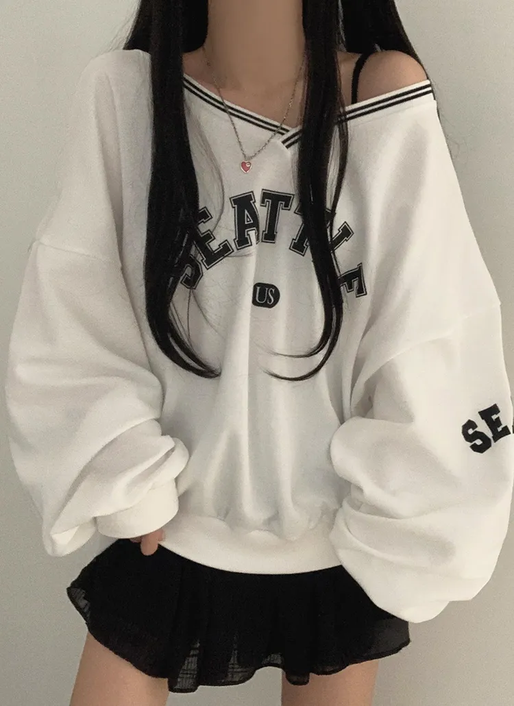 オーバーフィットVネックスウェット | moodloveroom | 詳細画像1