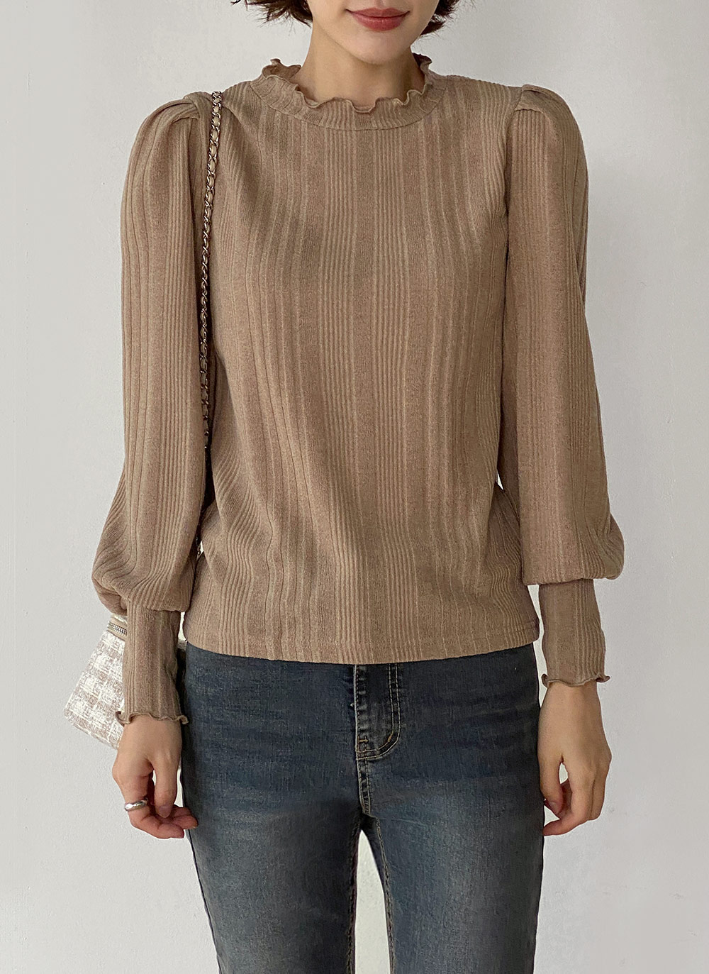 メロウハーフネックパフTシャツ | DHOLIC | 詳細画像2