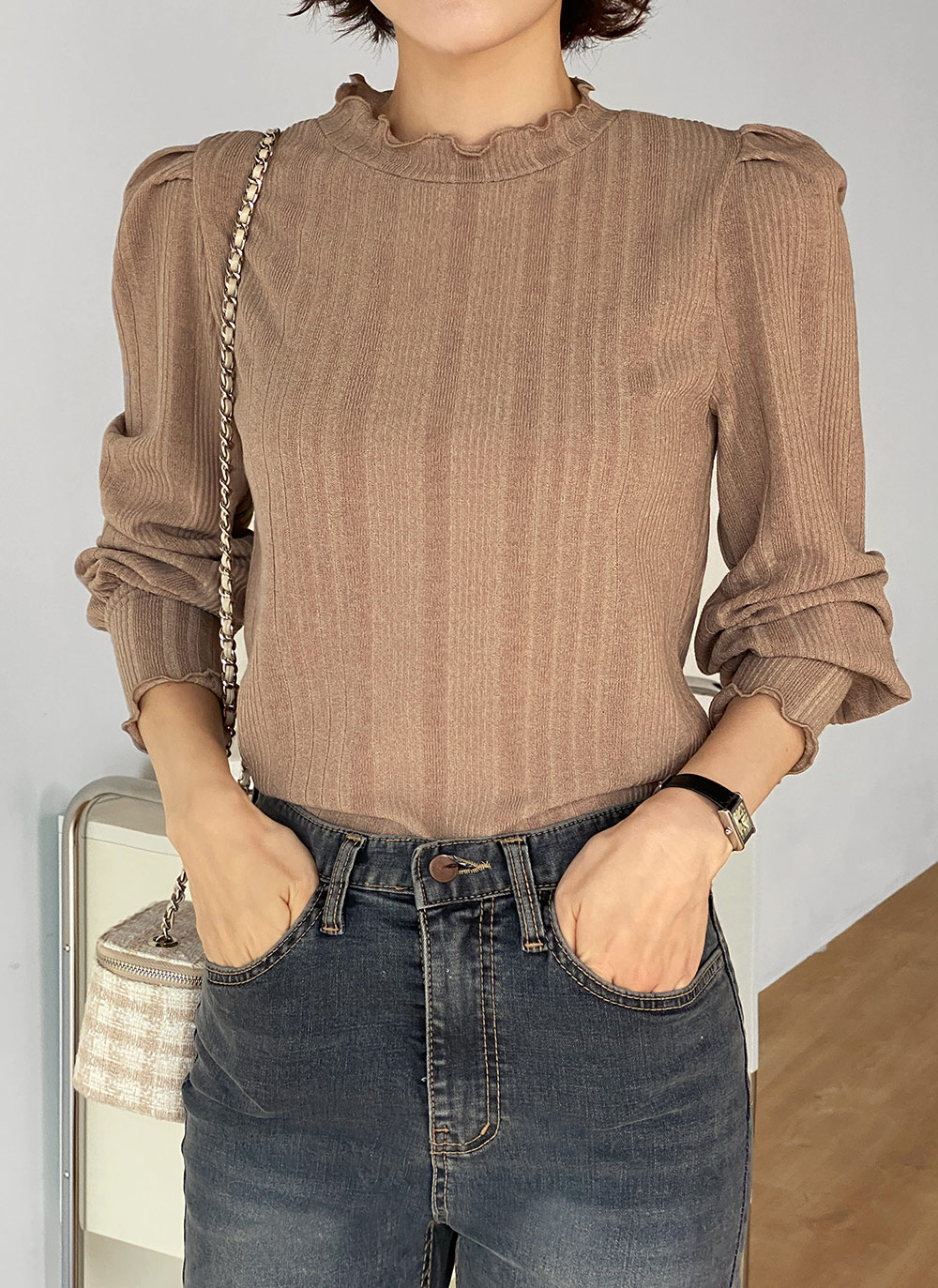 メロウハーフネックパフTシャツ | DHOLIC | 詳細画像7