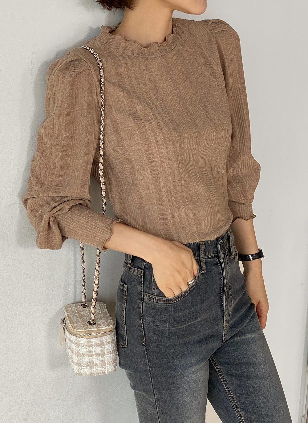 メロウハーフネックパフTシャツ | DHOLIC | 詳細画像9