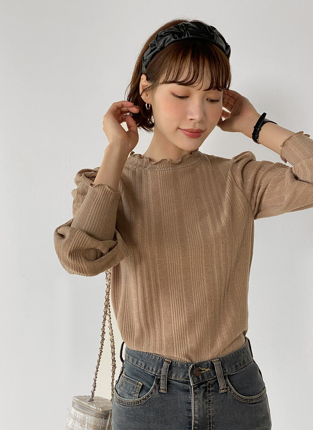 メロウハーフネックパフTシャツ | DHOLIC | 詳細画像11