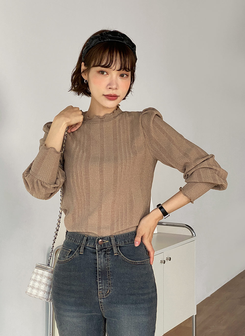 メロウハーフネックパフTシャツ | DHOLIC | 詳細画像13