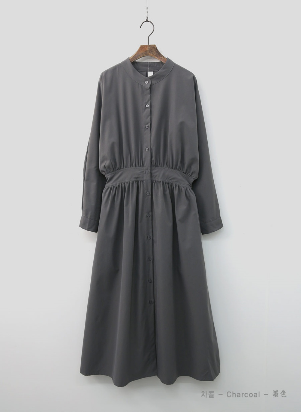 バンドカラーイージーフレアワンピース | 詳細画像15