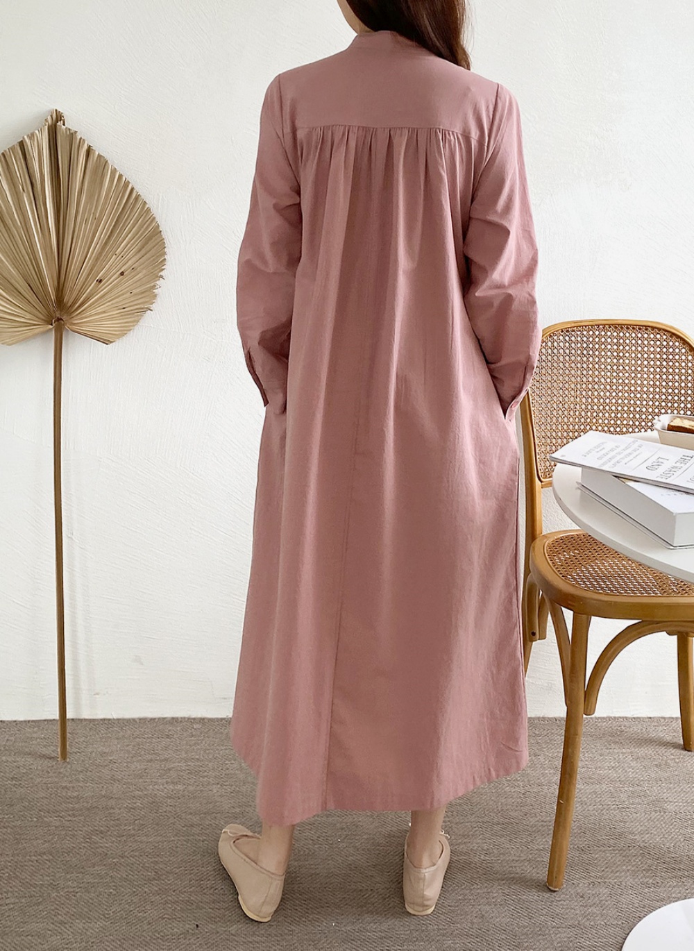 ピンタックバンドカラーワンピース | 詳細画像5