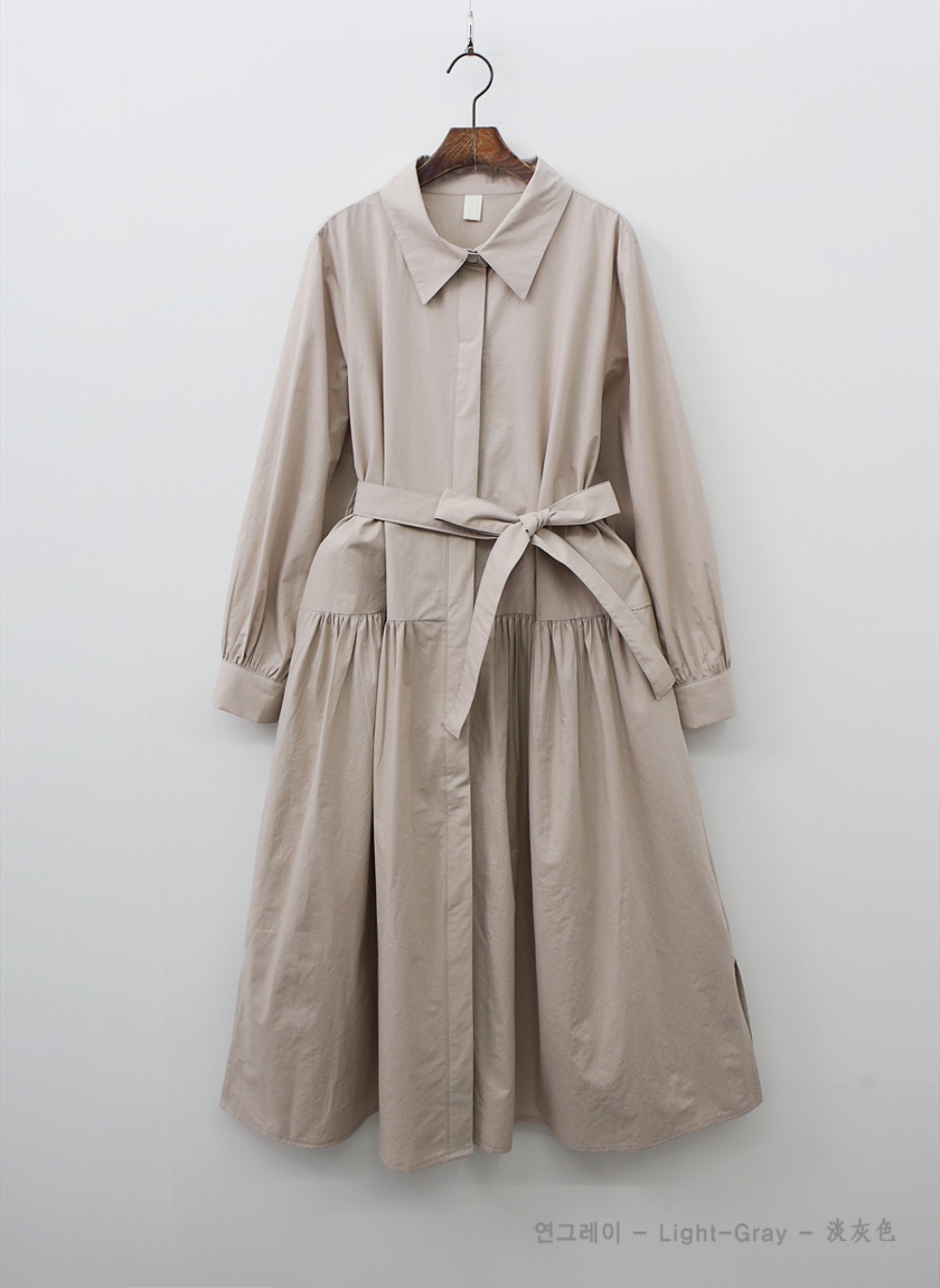 ストラップ付フレアシャツワンピース | 詳細画像14