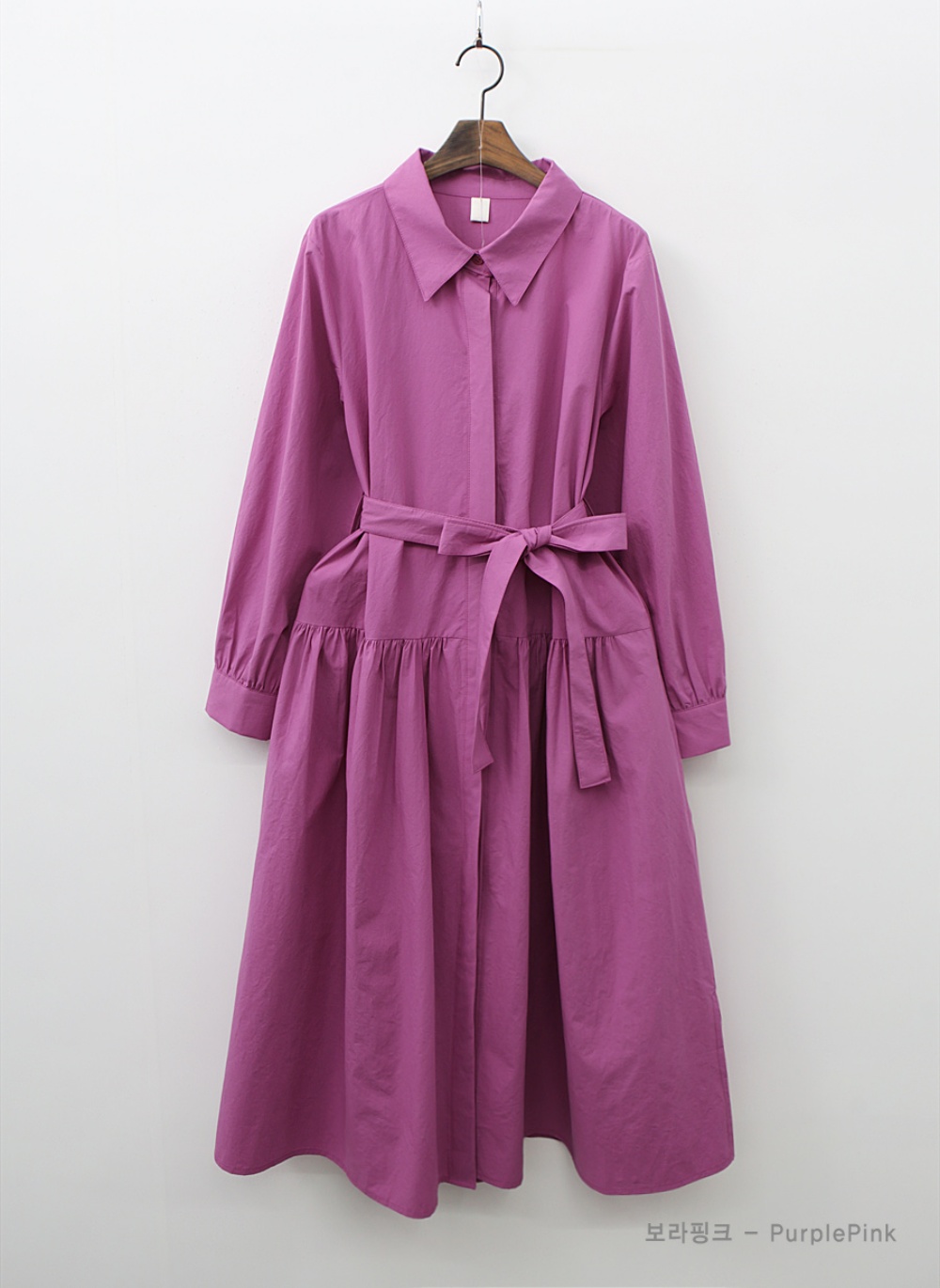 ストラップ付フレアシャツワンピース | 詳細画像17