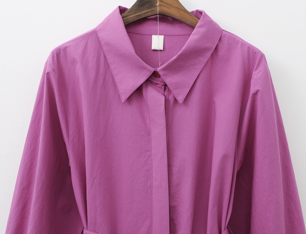 ストラップ付フレアシャツワンピース | 詳細画像19