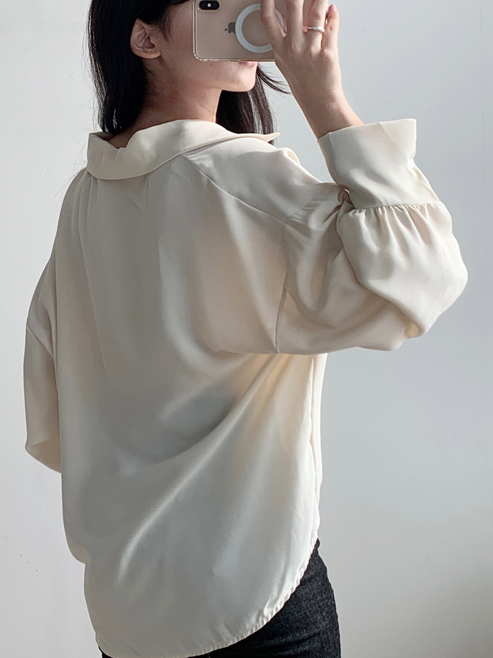 ワイドカフスシルキーシャツ | 詳細画像10