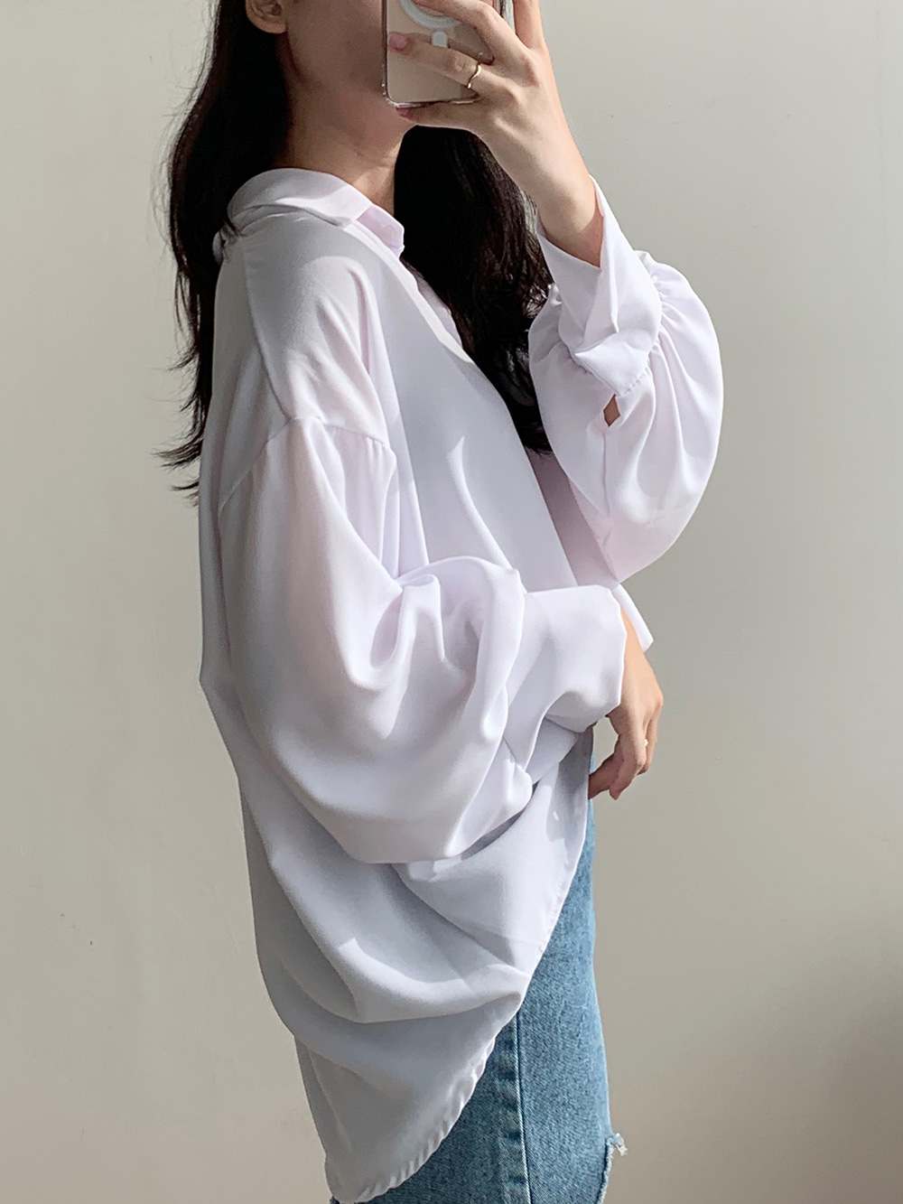 ワイドカフスシルキーシャツ | 詳細画像17