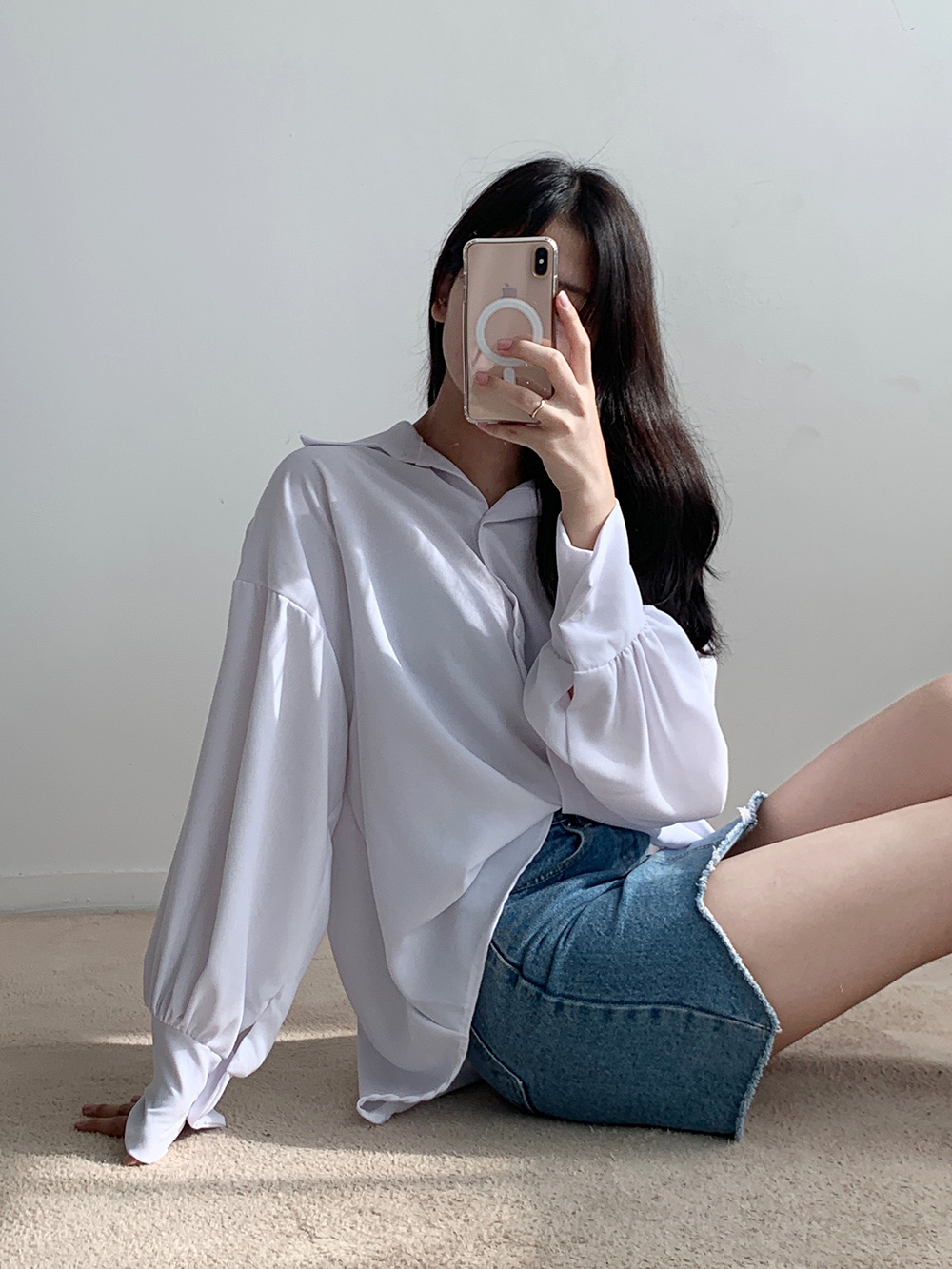 ワイドカフスシルキーシャツ | 詳細画像19