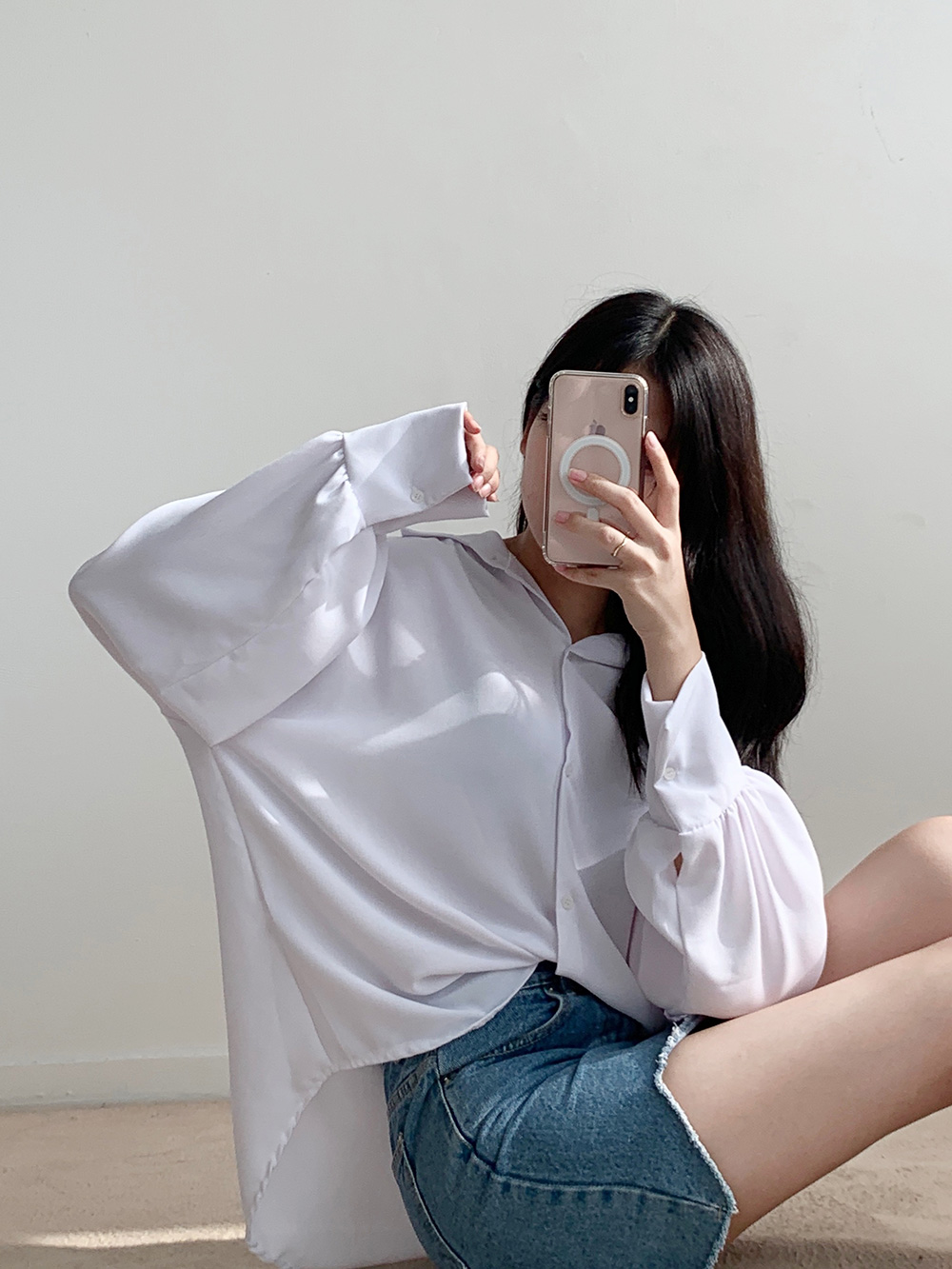 ワイドカフスシルキーシャツ | 詳細画像20