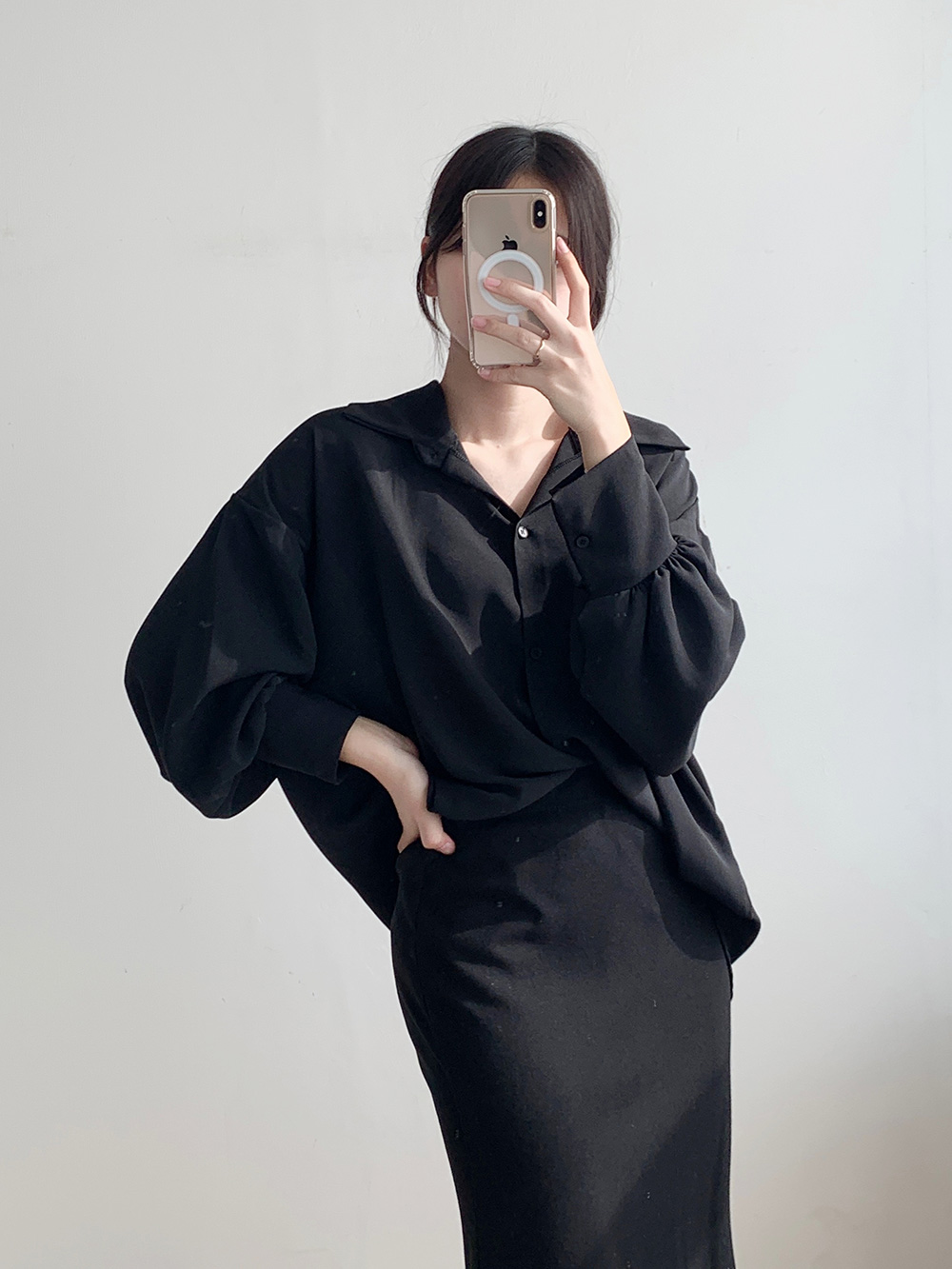 ワイドカフスシルキーシャツ | 詳細画像23
