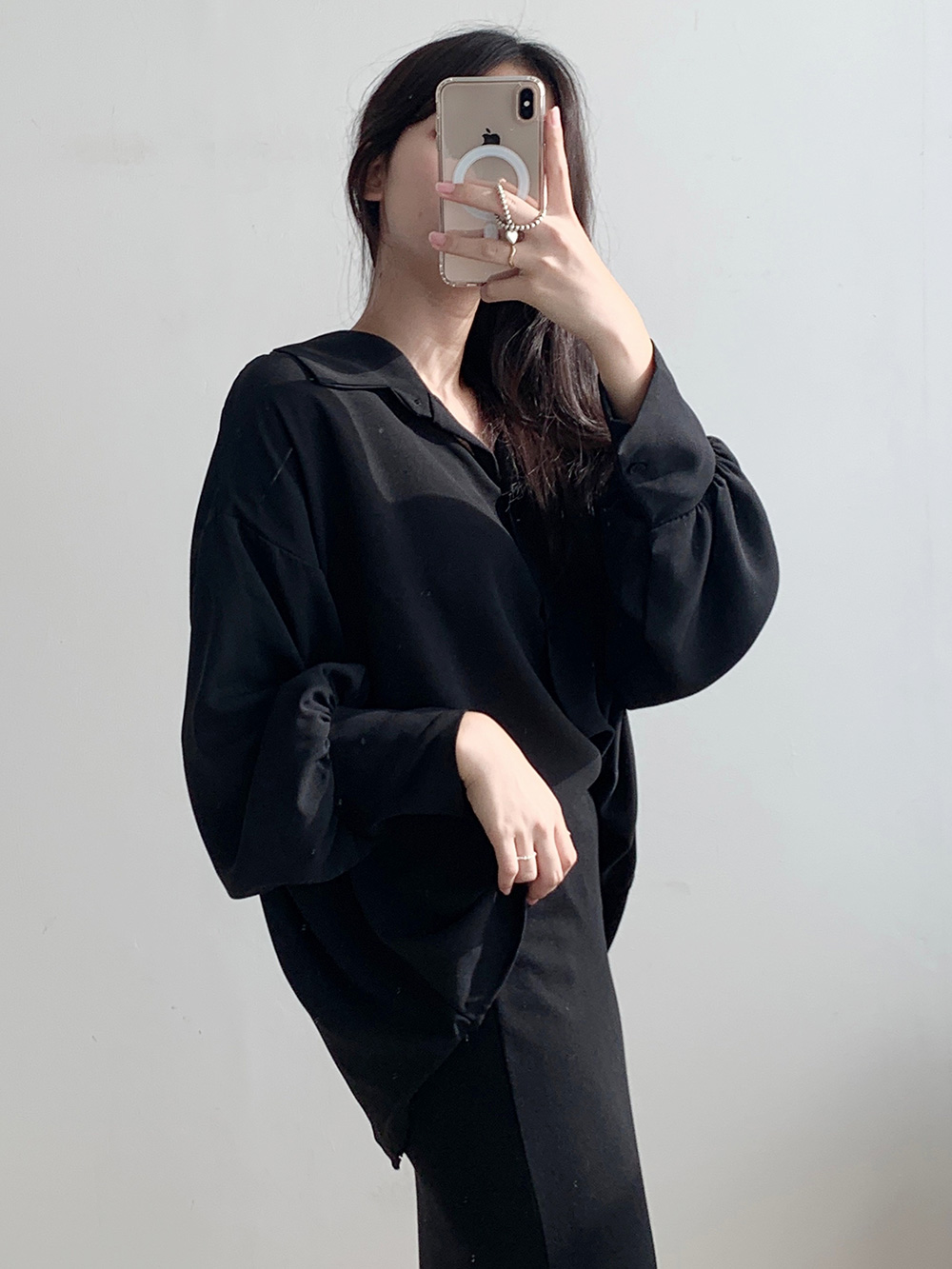 ワイドカフスシルキーシャツ | 詳細画像24