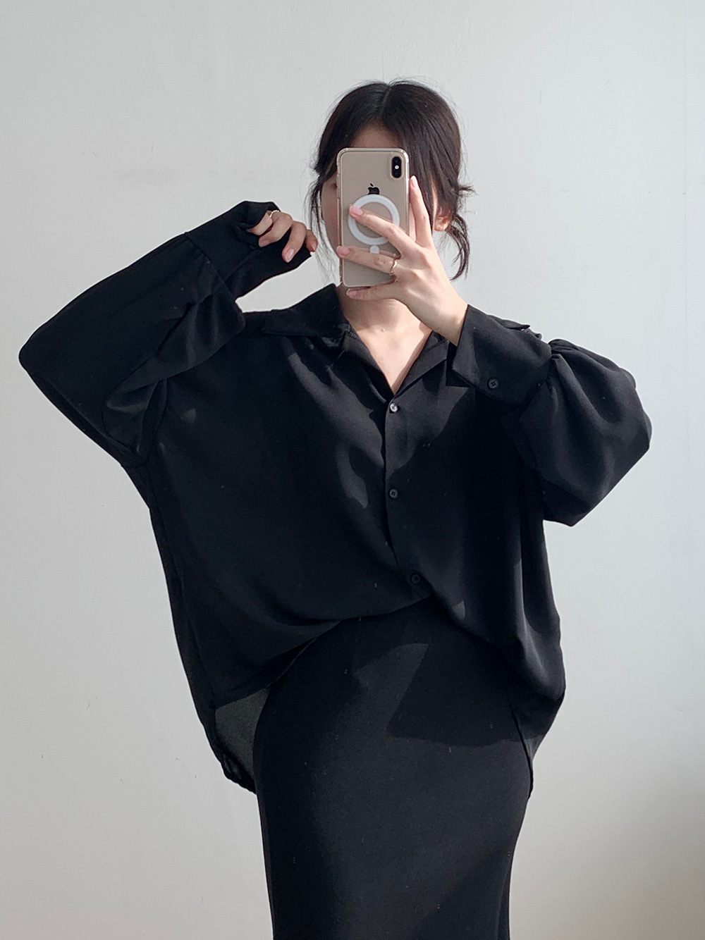 ワイドカフスシルキーシャツ | 詳細画像25