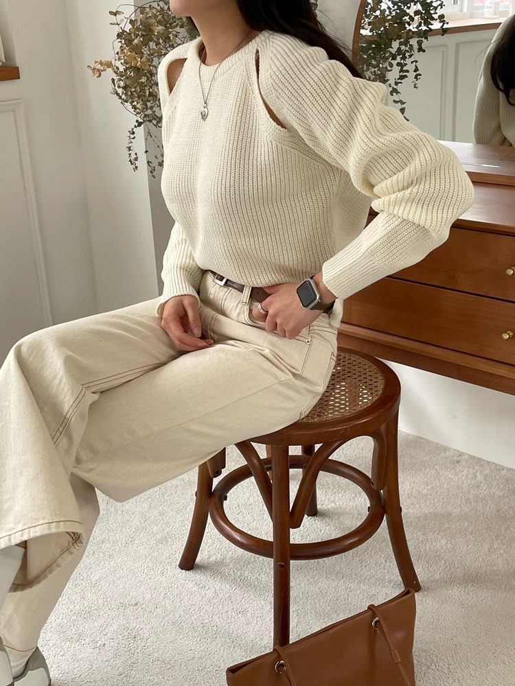 ショルダースリットラグランニット | 詳細画像31