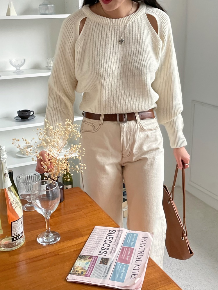 ショルダースリットラグランニット | 詳細画像34