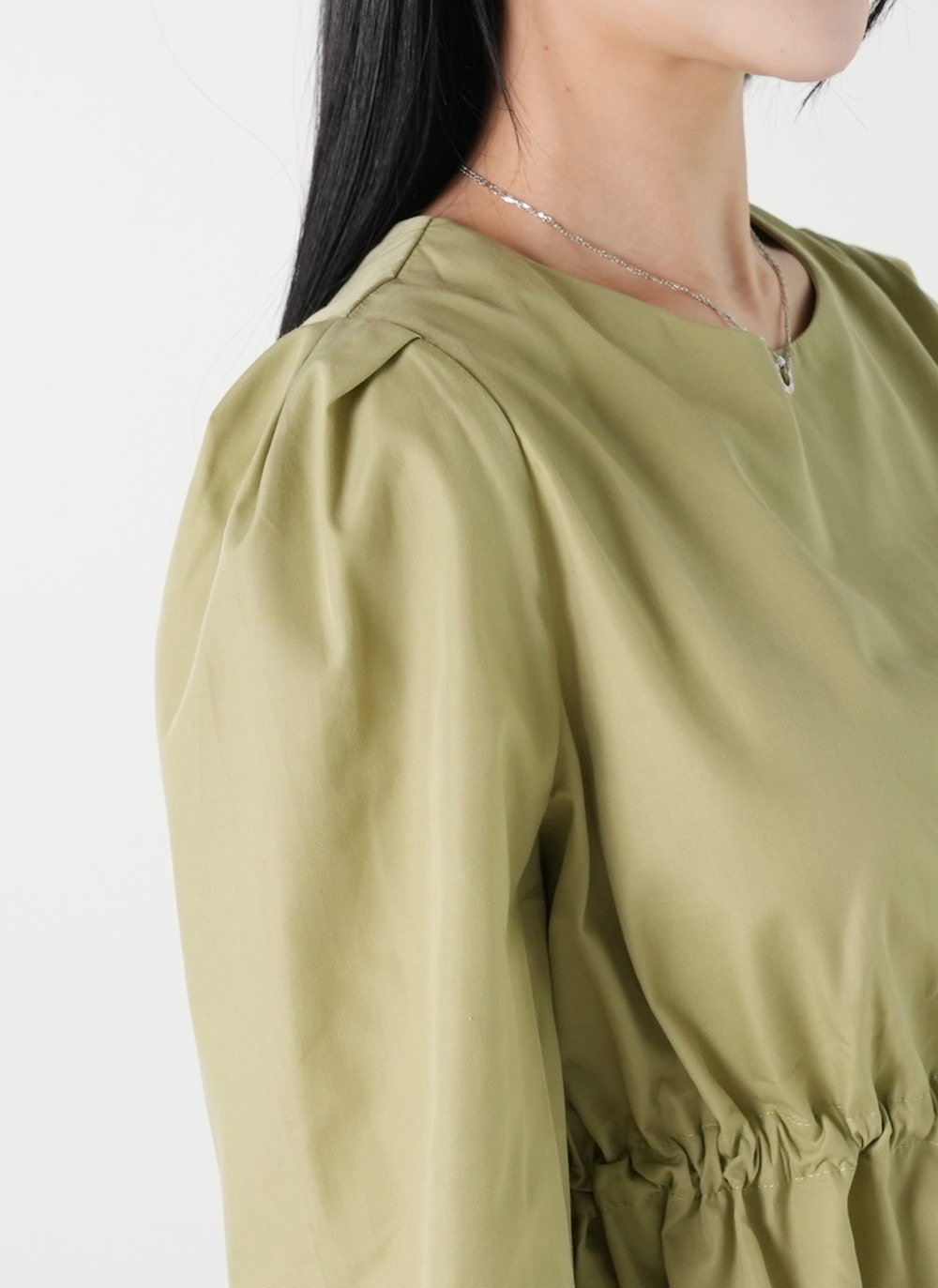 ストリング付ペプラムパフブラウス | DHOLIC | 詳細画像9