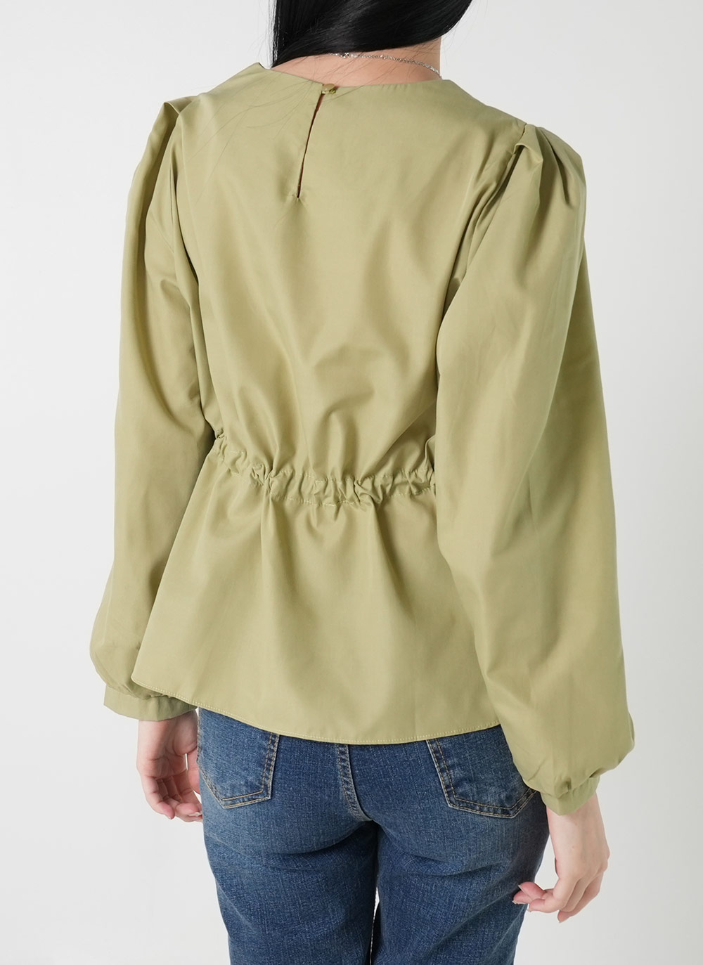 ストリング付ペプラムパフブラウス | DHOLIC | 詳細画像11