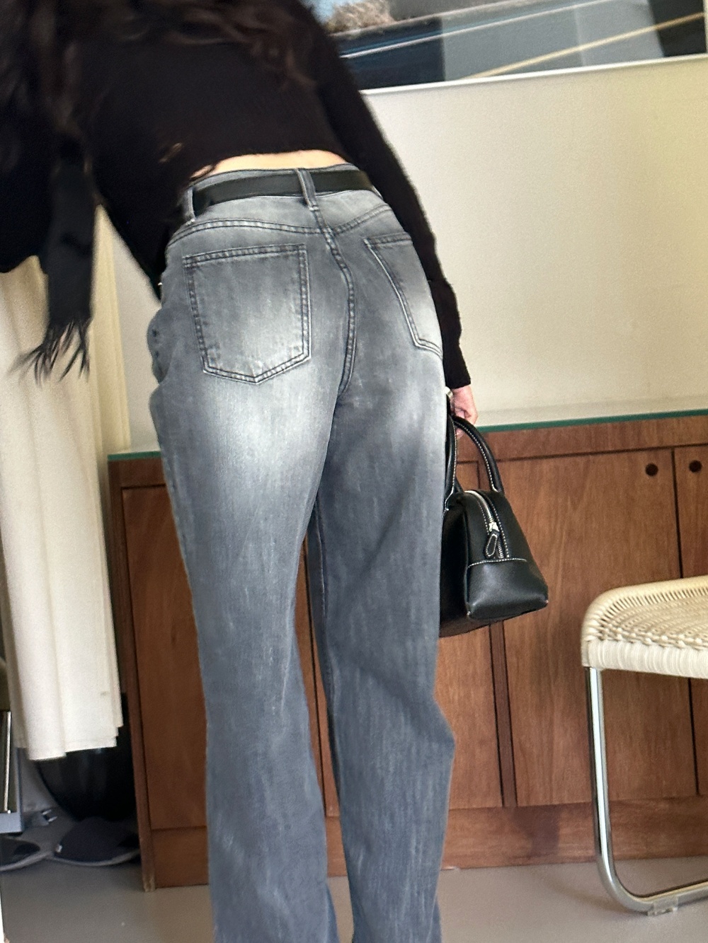 グレーロングデニムパンツ | 詳細画像10