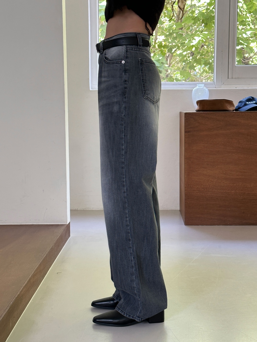 グレーロングデニムパンツ | 詳細画像31