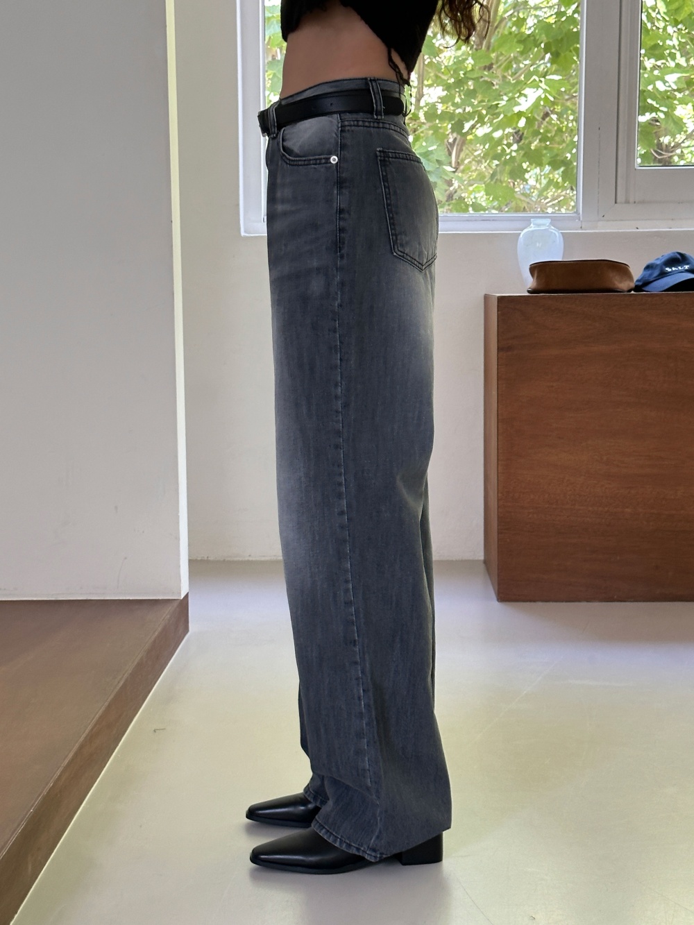 グレーロングデニムパンツ | 詳細画像32
