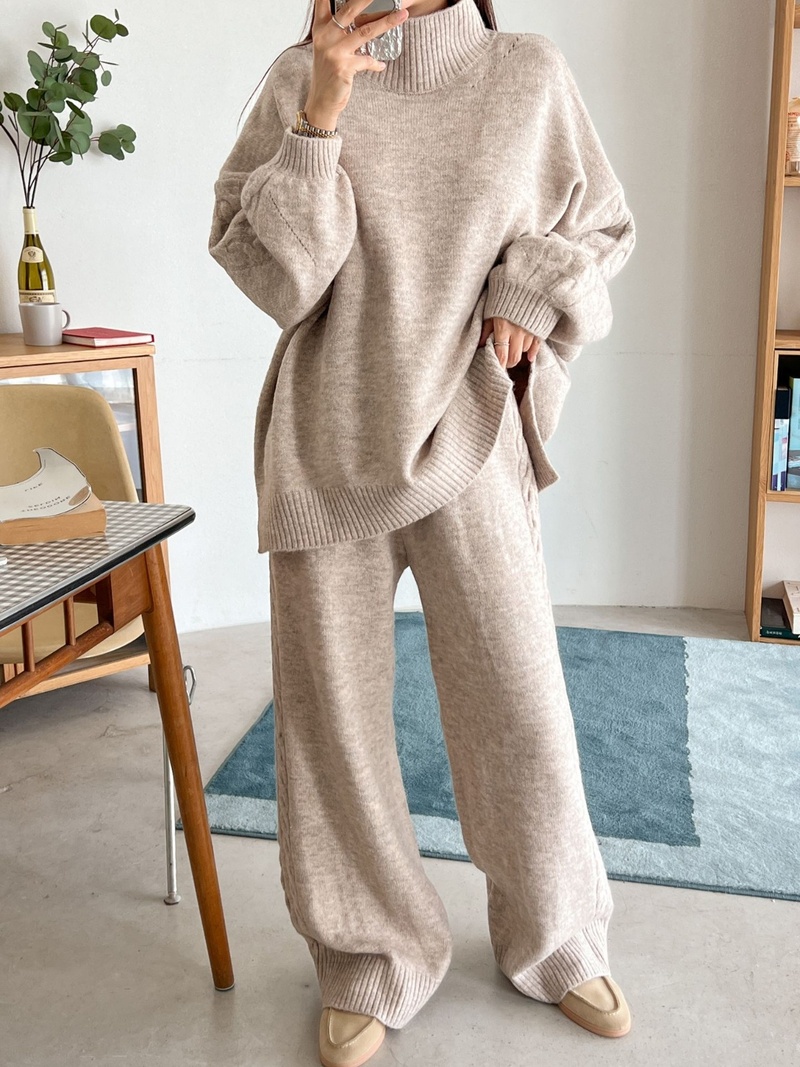 ウール混ケーブルニット&ストリングパンツSET | 詳細画像8