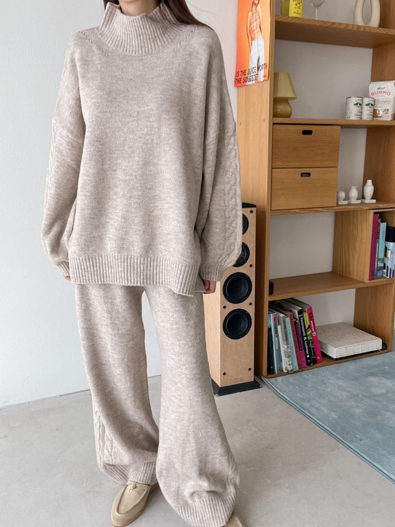 ウール混ケーブルニット&ストリングパンツSET | 詳細画像13