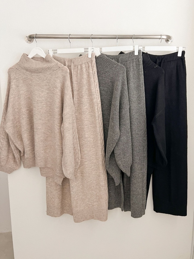 ウール混ケーブルニット&ストリングパンツSET | 詳細画像15