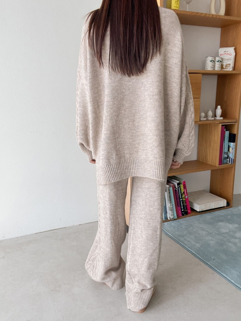 ウール混ケーブルニット&ストリングパンツSET | 詳細画像16