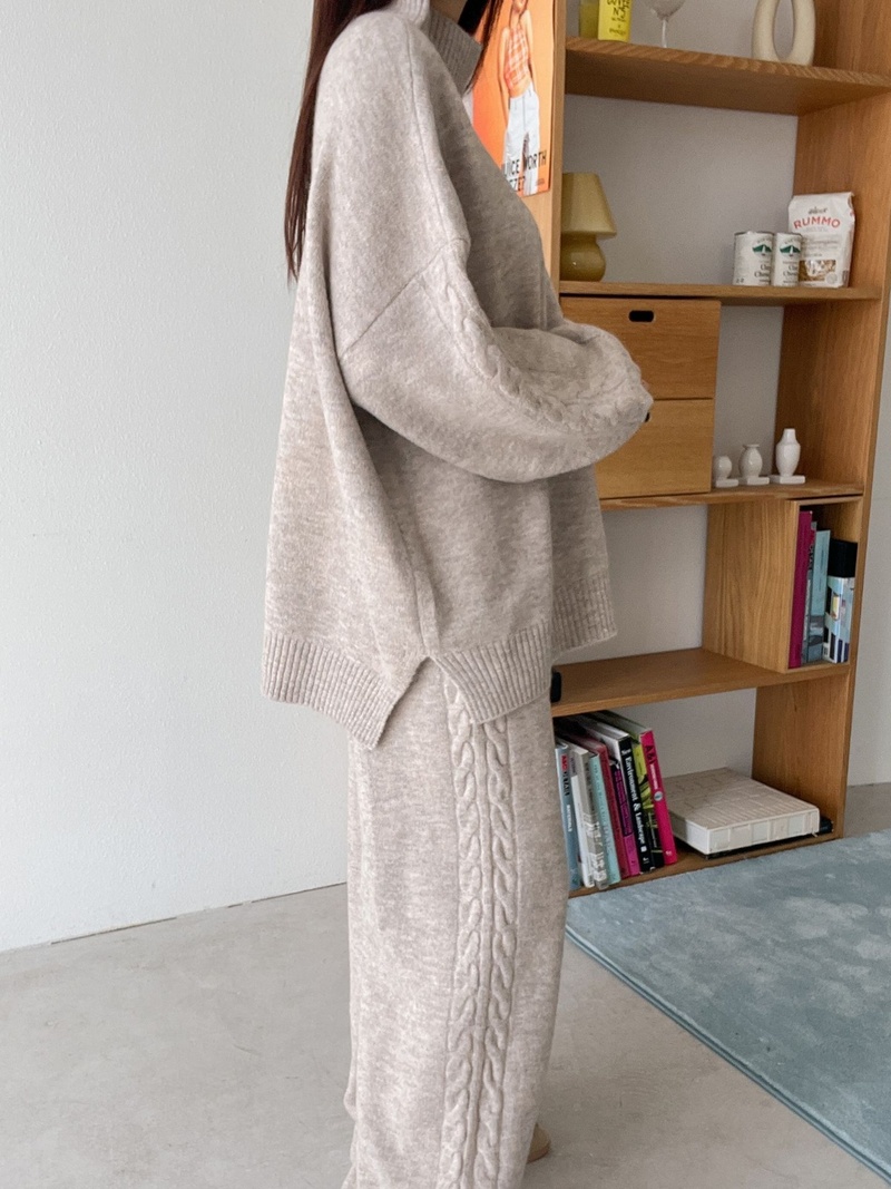 ウール混ケーブルニット&ストリングパンツSET | 詳細画像17