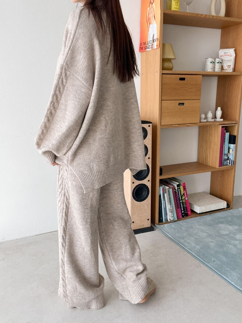 ウール混ケーブルニット&ストリングパンツSET | 詳細画像18