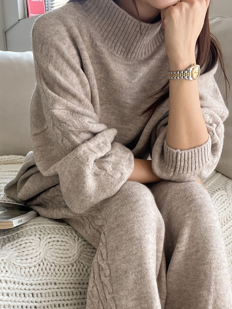 ウール混ケーブルニット&ストリングパンツSET | 詳細画像22