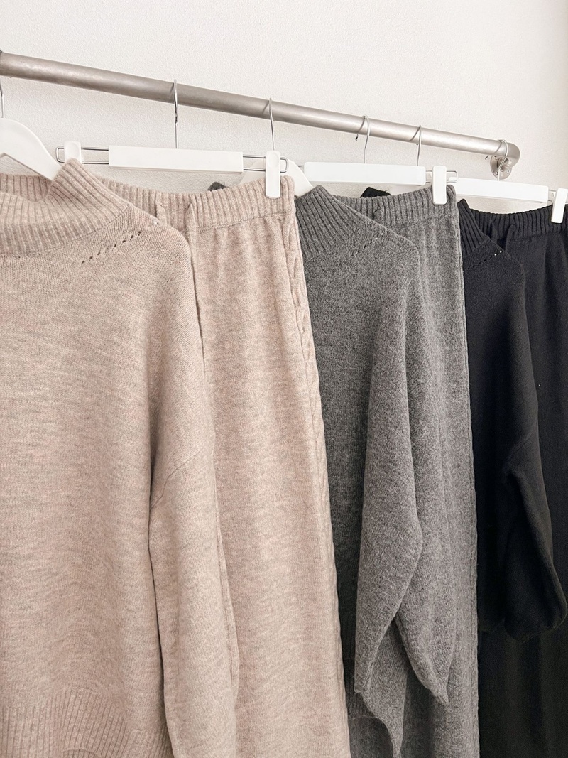 ウール混ケーブルニット&ストリングパンツSET | 詳細画像25