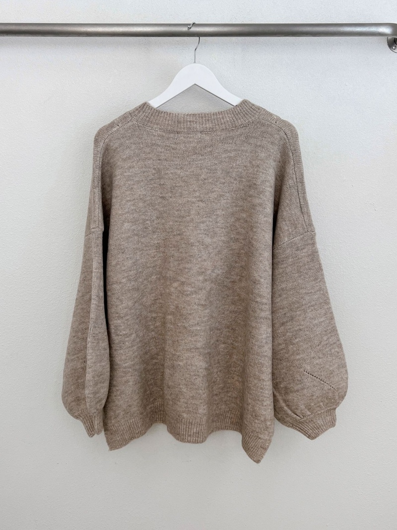 ウール混スリットアンバランスボクシーニット | 詳細画像21