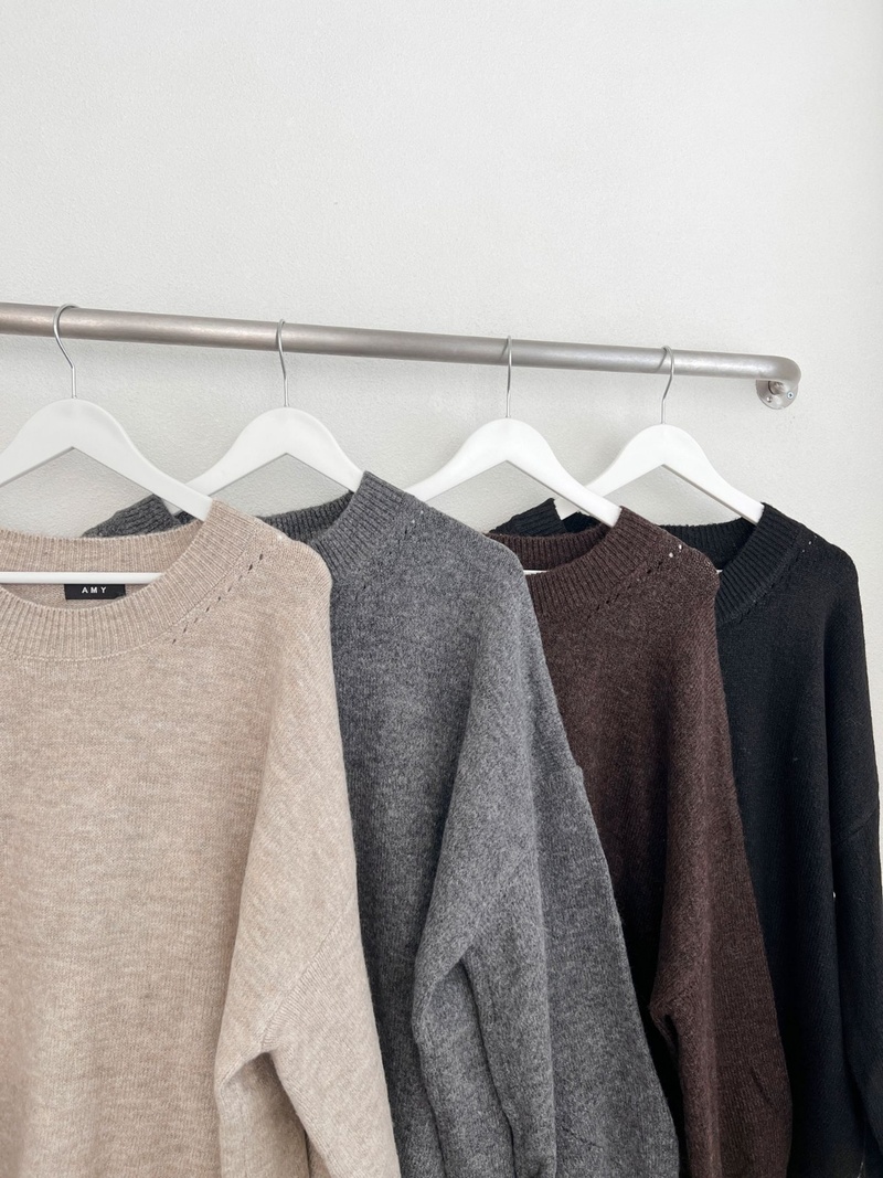 ウール混スリットアンバランスボクシーニット | 詳細画像23