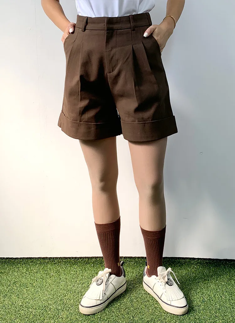 ピンタックロールアップショートパンツ | voer | 詳細画像1