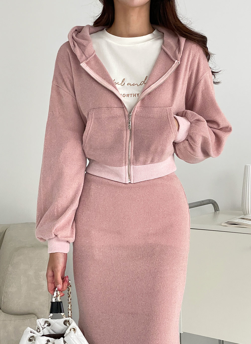 ジップパーカー&マーメイドスカートSET | レディース