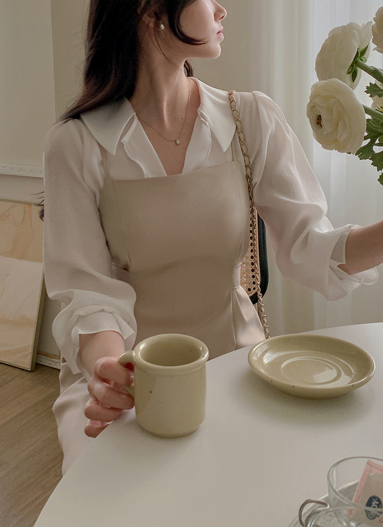 スクエアネックマーメイドビスチェワンピース | レディース