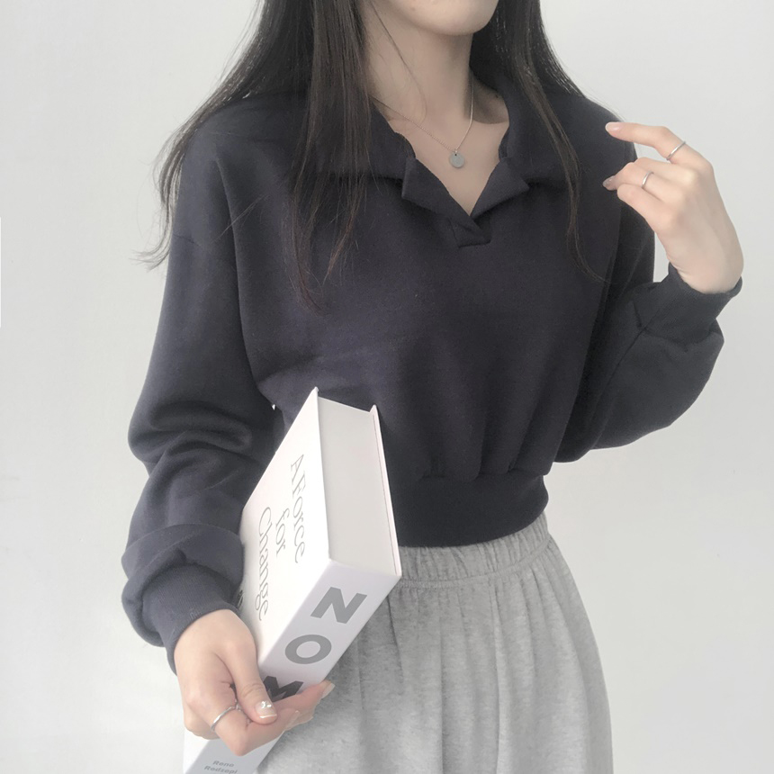 スキッパークロップドスウェット | lilisense | 詳細画像6