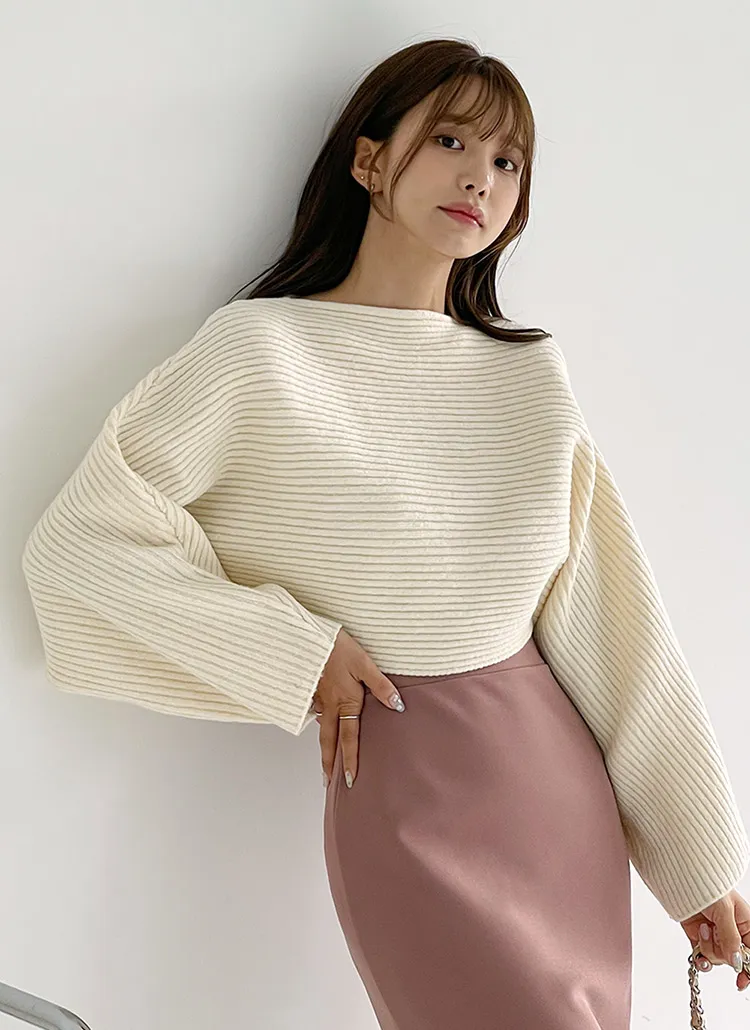 リブボートネックドルマンニット | DHOLIC | 詳細画像1