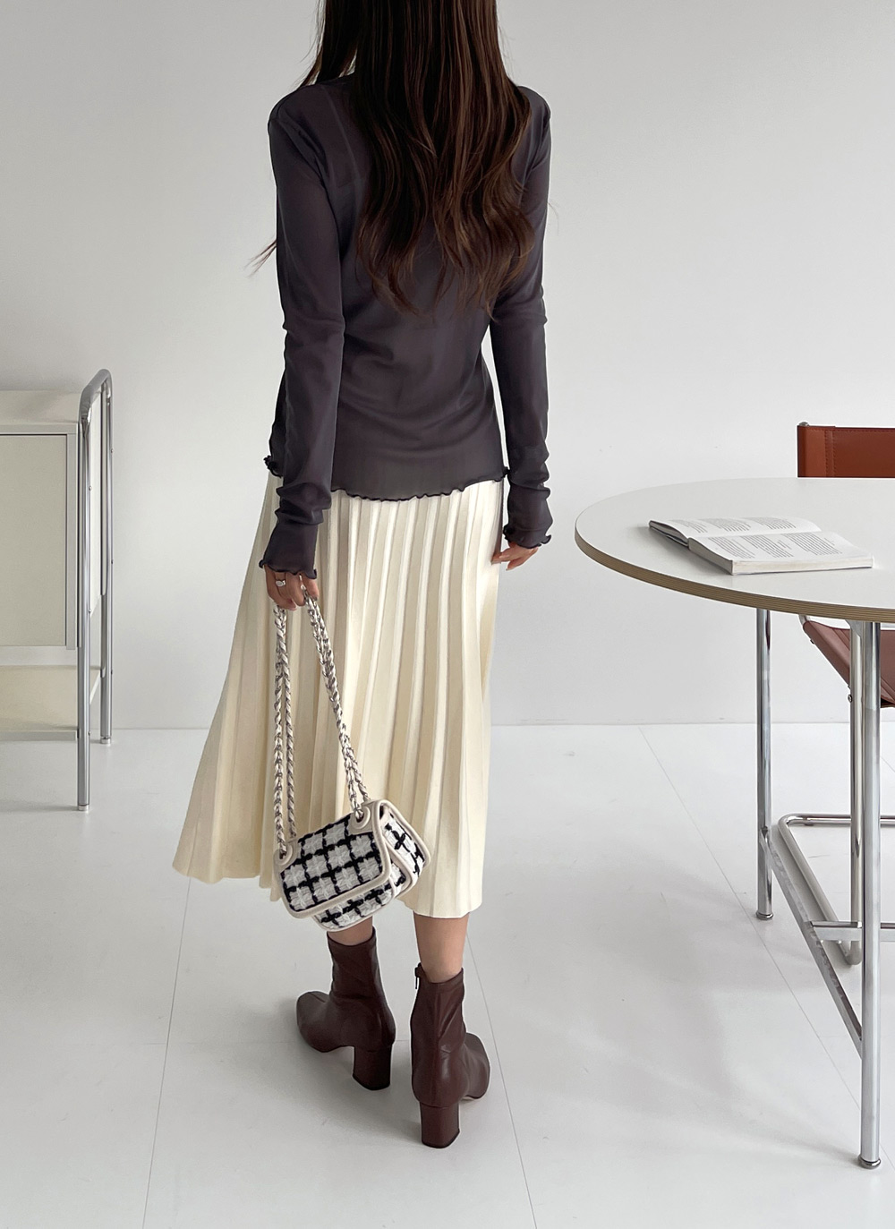 シアーメロウハーフネックブラウス | DHOLIC | 詳細画像4