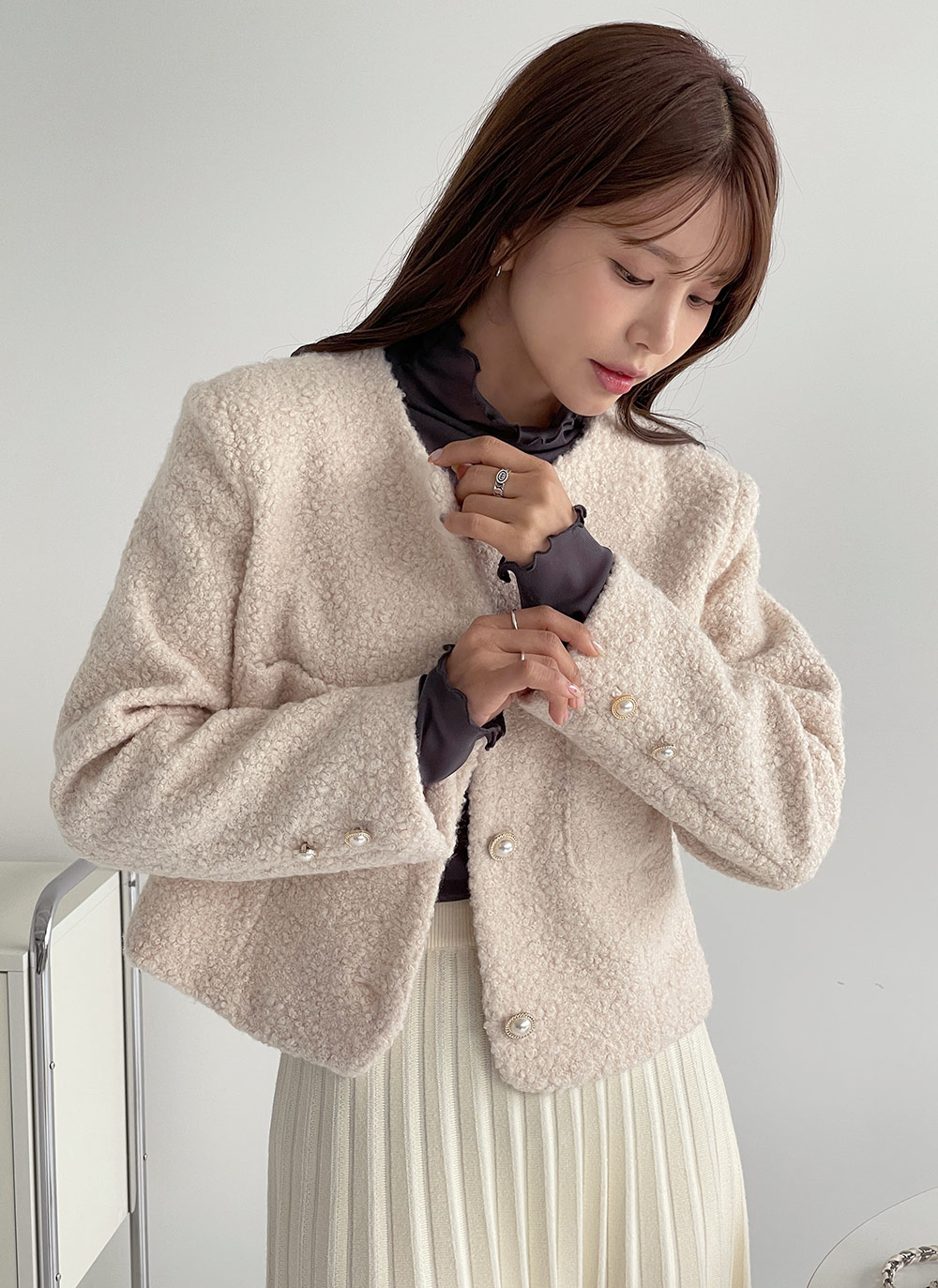 シアーメロウハーフネックブラウス | DHOLIC | 詳細画像14